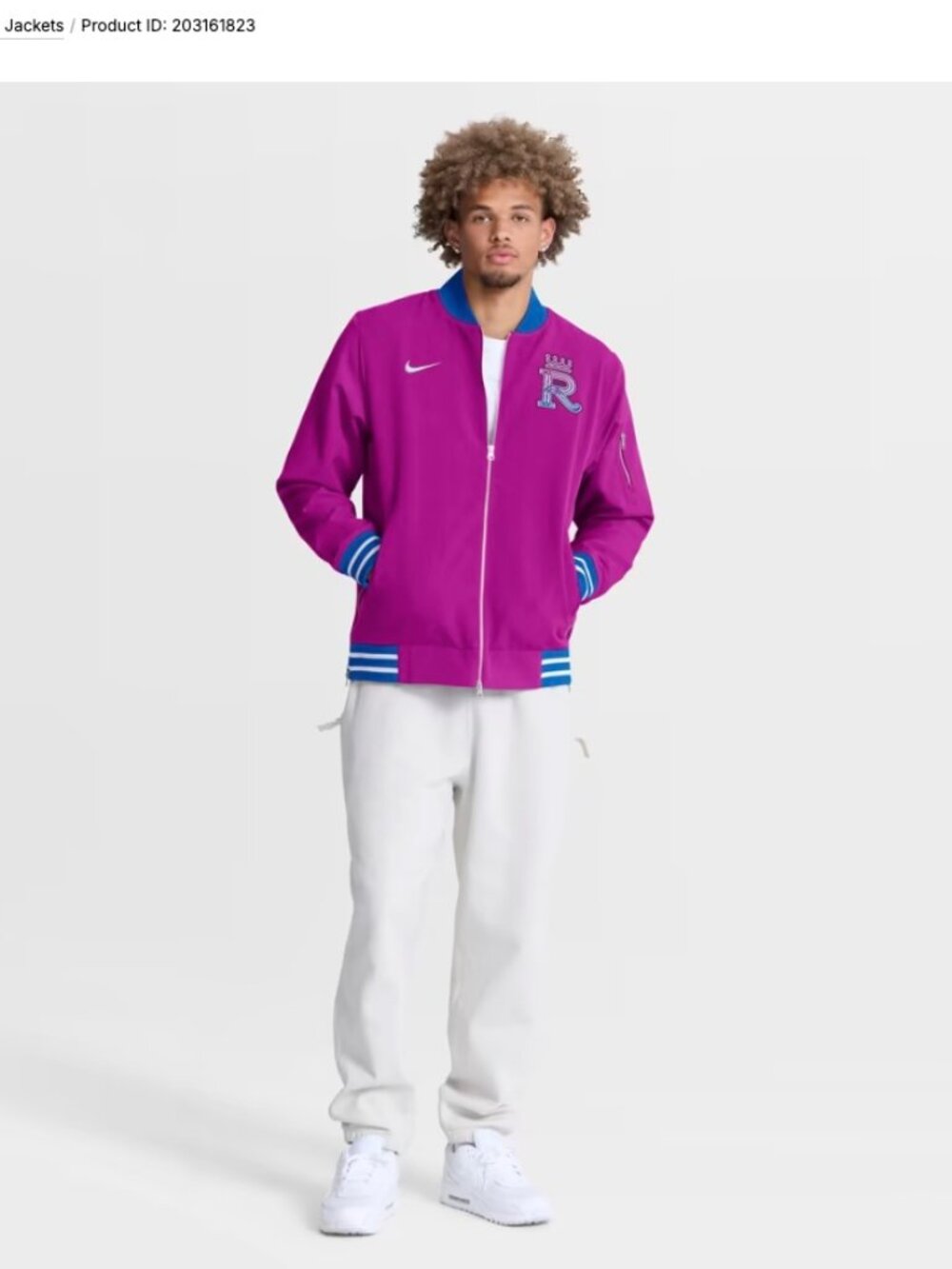 Men's NEW XL KC Royals Nike Purple Bomber Jacket 2026 $100